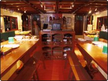 Dining in style onboard the Junk