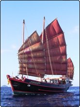 Junk with Sails aloft
