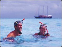 Liveaboard diving relaxing
