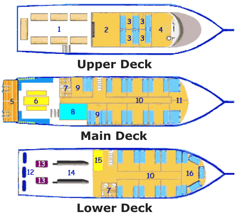 South Siam III's deck plans